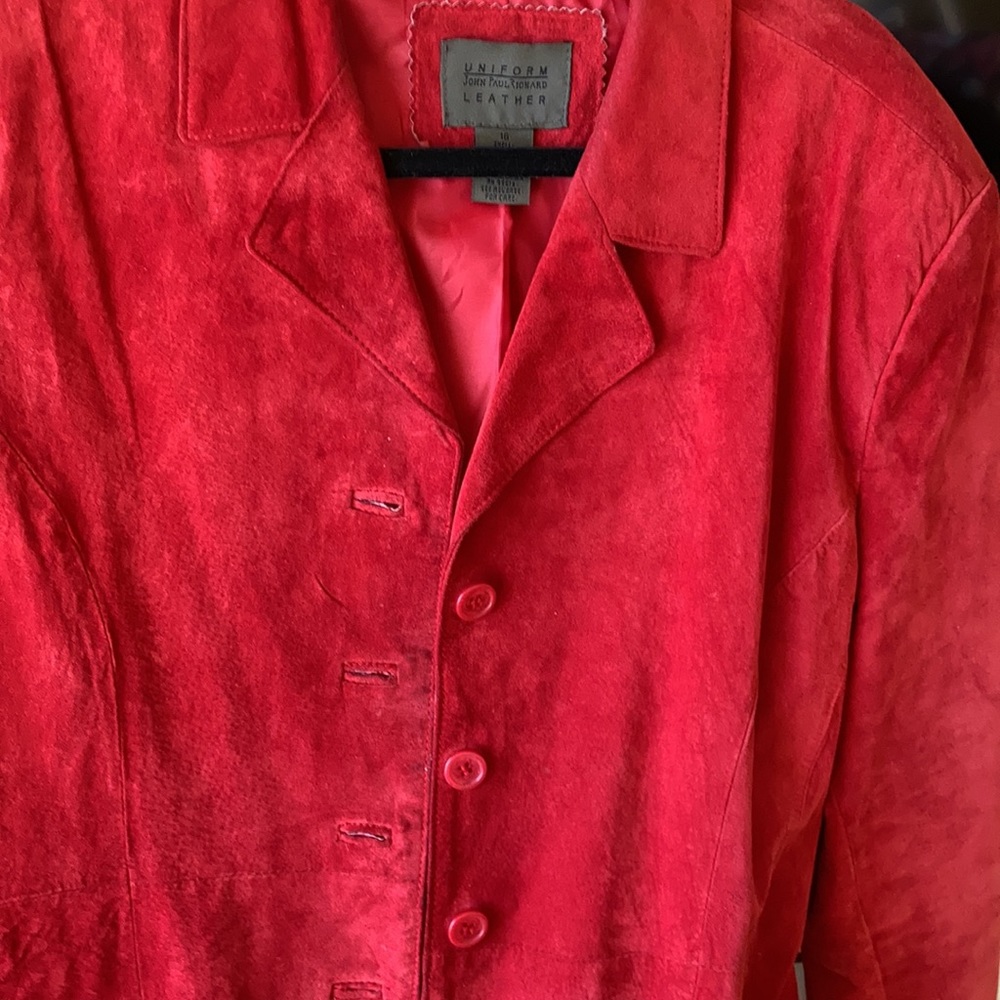 Red suede jacket - Picture 4 of 4